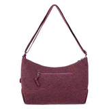 Sakroots Banyan Hobo - EcoTwill - Black Cherry Flower Blossom Quilted
