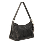 Sakroots Banyan Hobo - Vegan Leather - Black Floral Embossed