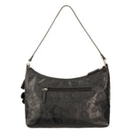 Sakroots Banyan Hobo - Vegan Leather - Black Floral Embossed