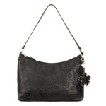 Sakroots Banyan Hobo - Vegan Leather - Black Floral Embossed
