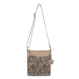 Sakroots Banyan Basic Crossbody - Vegan Leather - Mushroom In Bloom Embossed