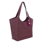 Sakroots Roma Large Tote - EcoTwill - Black Cherry Flower Blossom Quilted