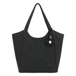 Sakroots Roma Large Tote - EcoTwill - Black Flower Blossom Quilted