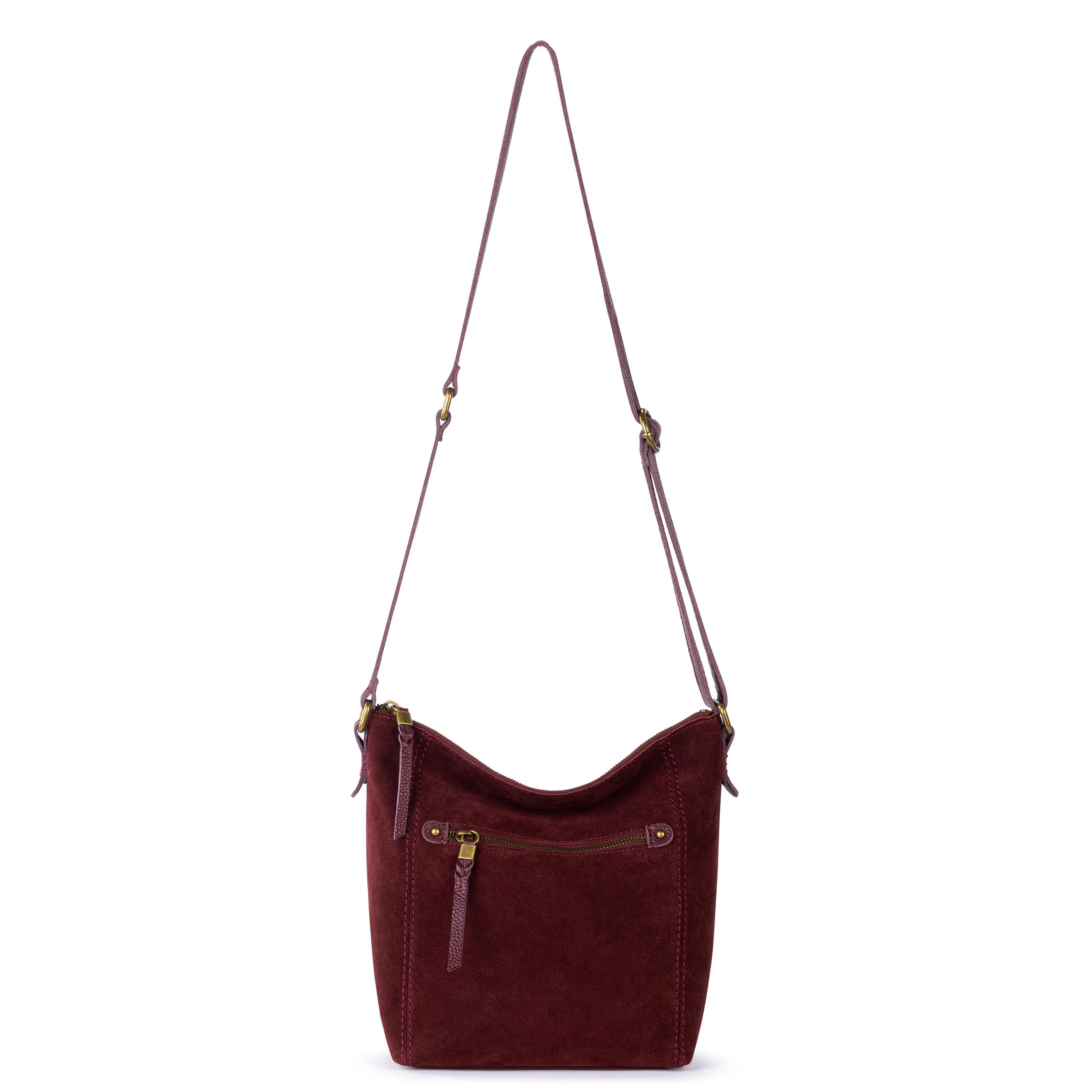 The Sak Ashland Crossbody - Leather - Black Cherry Suede