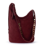 The Sak Tess Bucket - Leather - Black Cherry Suede Belt
