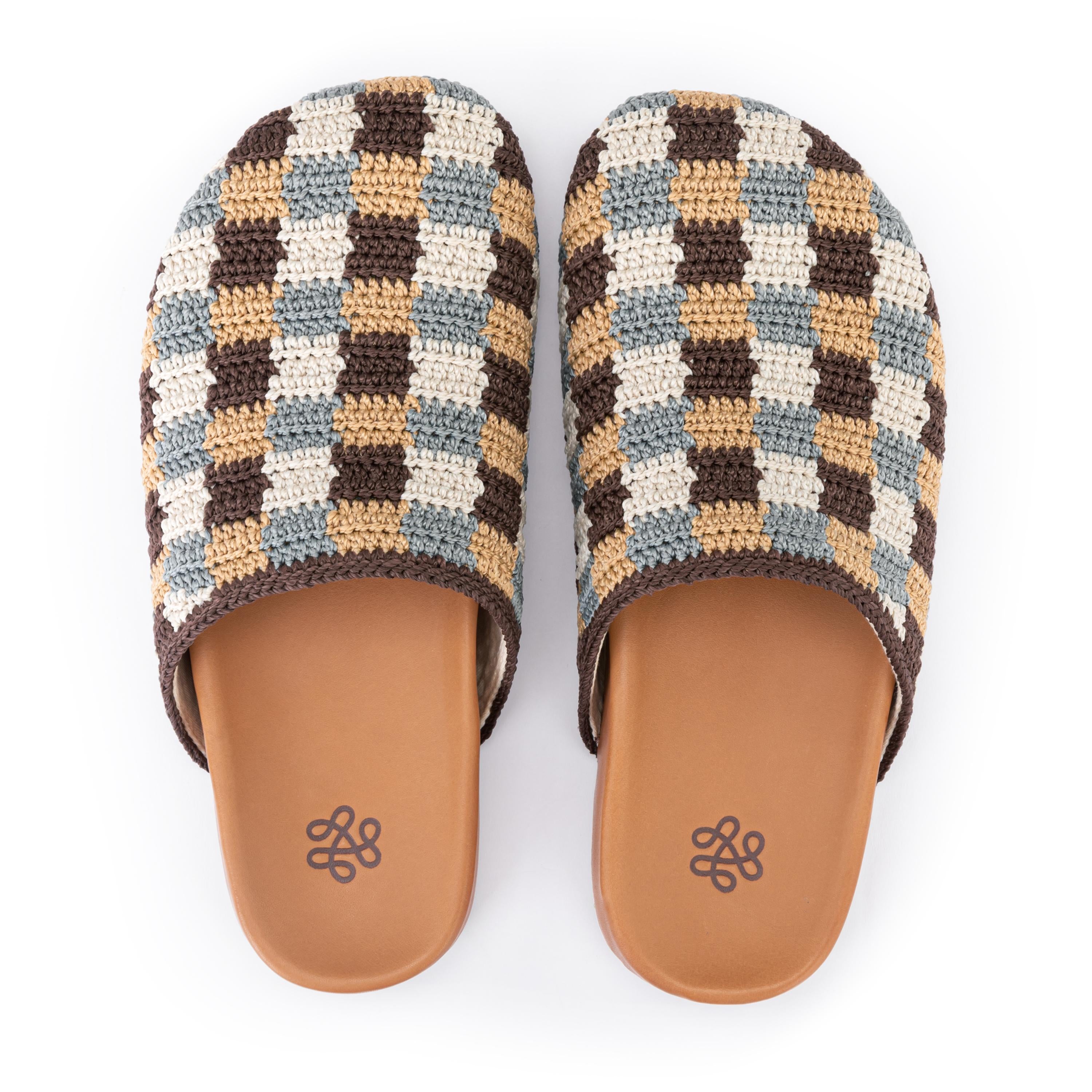 The Sak Bolinas Clog - Hand Crochet - Acorn Check