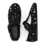 The Sak Leland T Strap Ballet Flat - Hand Crochet - Black Star Beads