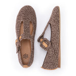 The Sak Leland T Strap Ballet Flat - Hand Crochet - Nutmeg Static