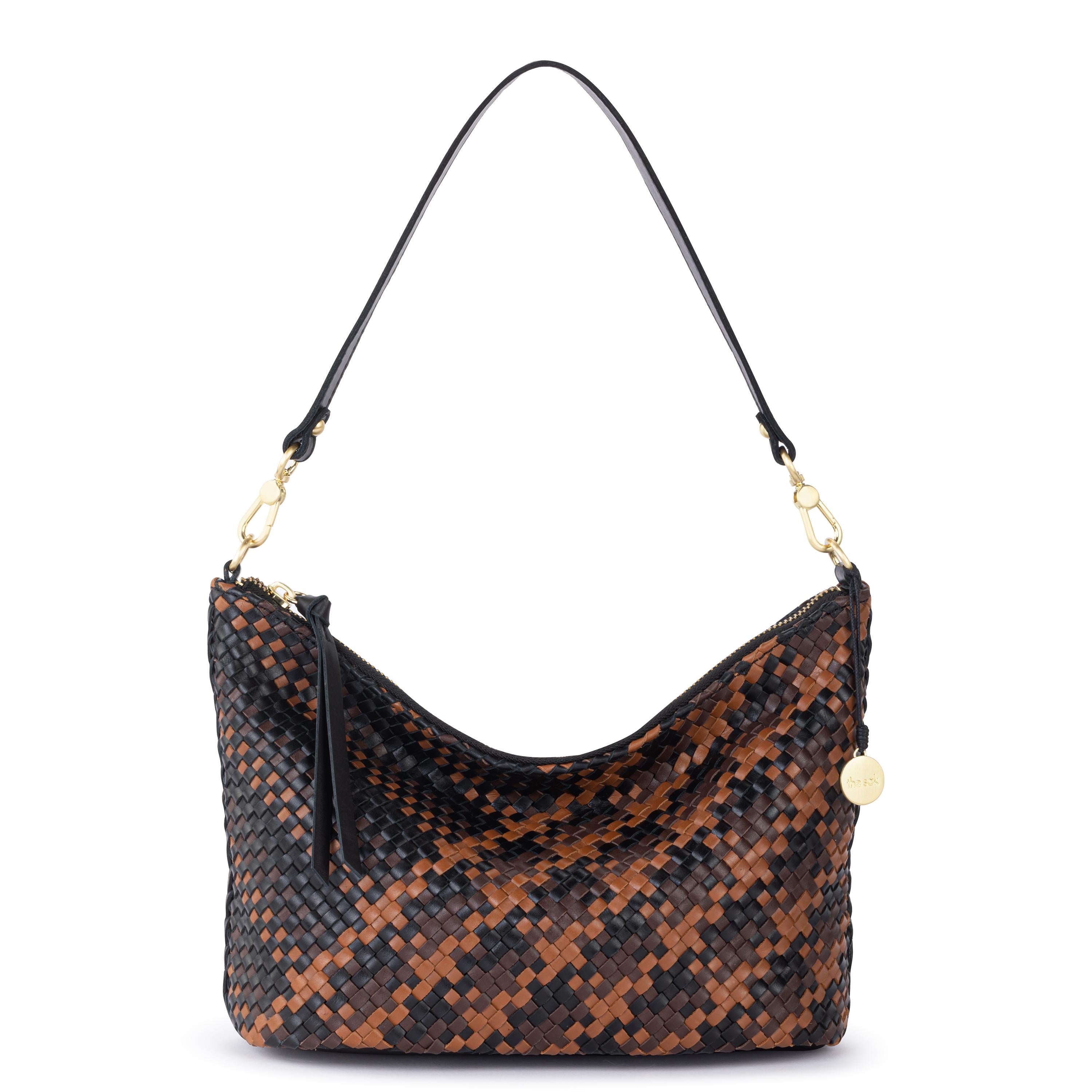 The Sak Juniper Small Hobo - Leather - Espresso Woven