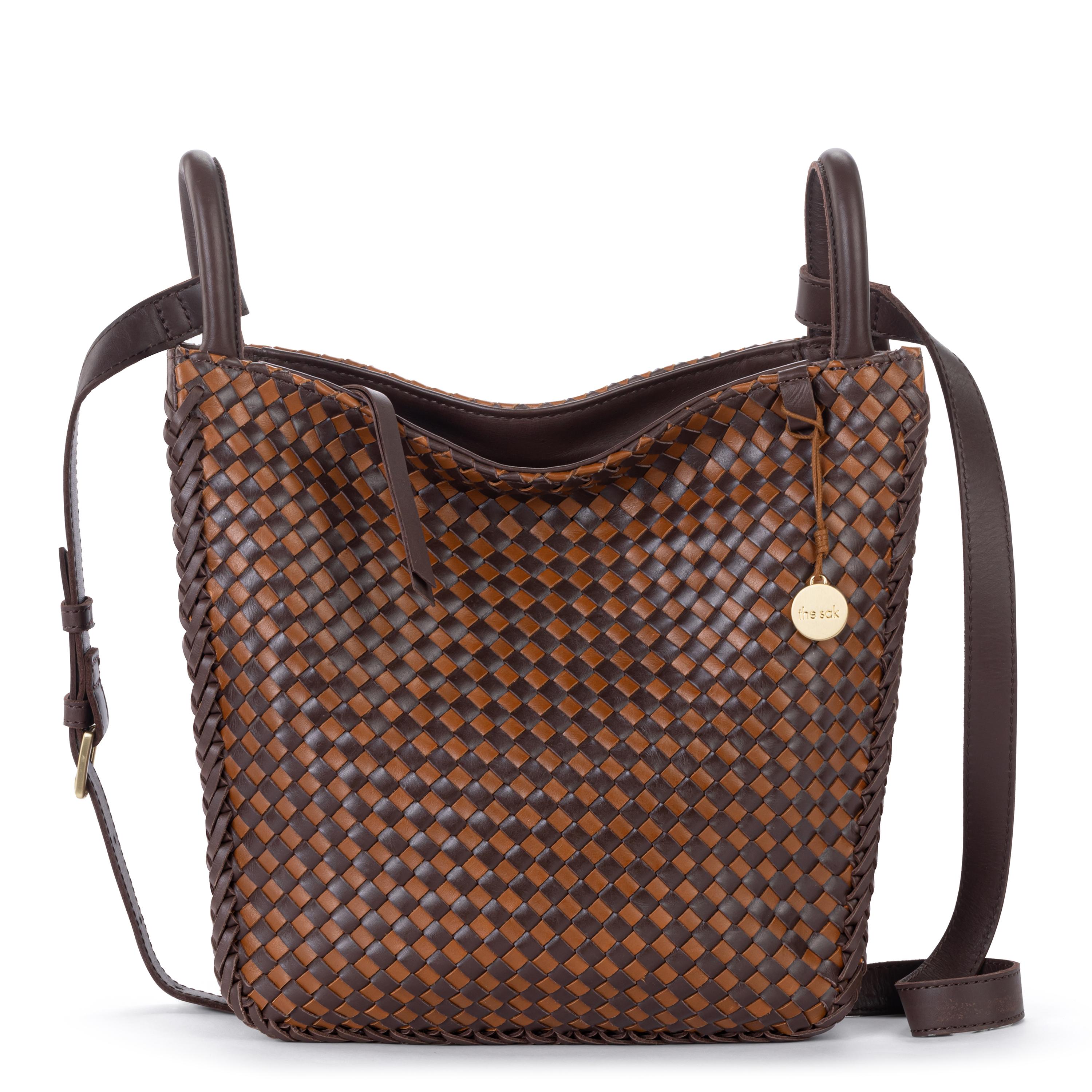 The Sak Los Feliz Crossbody - Leather - Mahogany Cognac Woven