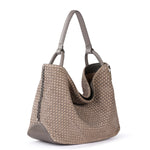 The Sak Los Feliz Large Tote - Leather - Mushroom Suede Sand Suede Woven