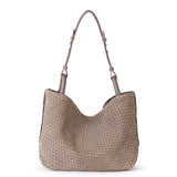 The Sak Los Feliz Medium Tote - Leather - Mushroom Suede Sand Suede Woven