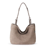 The Sak Los Feliz Medium Tote - Leather - Mushroom Suede Sand Suede Woven