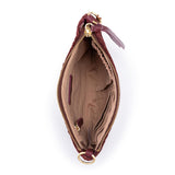 The Sak Vita Convertible Wristlet - Leather - Black Cherry Suede Woven