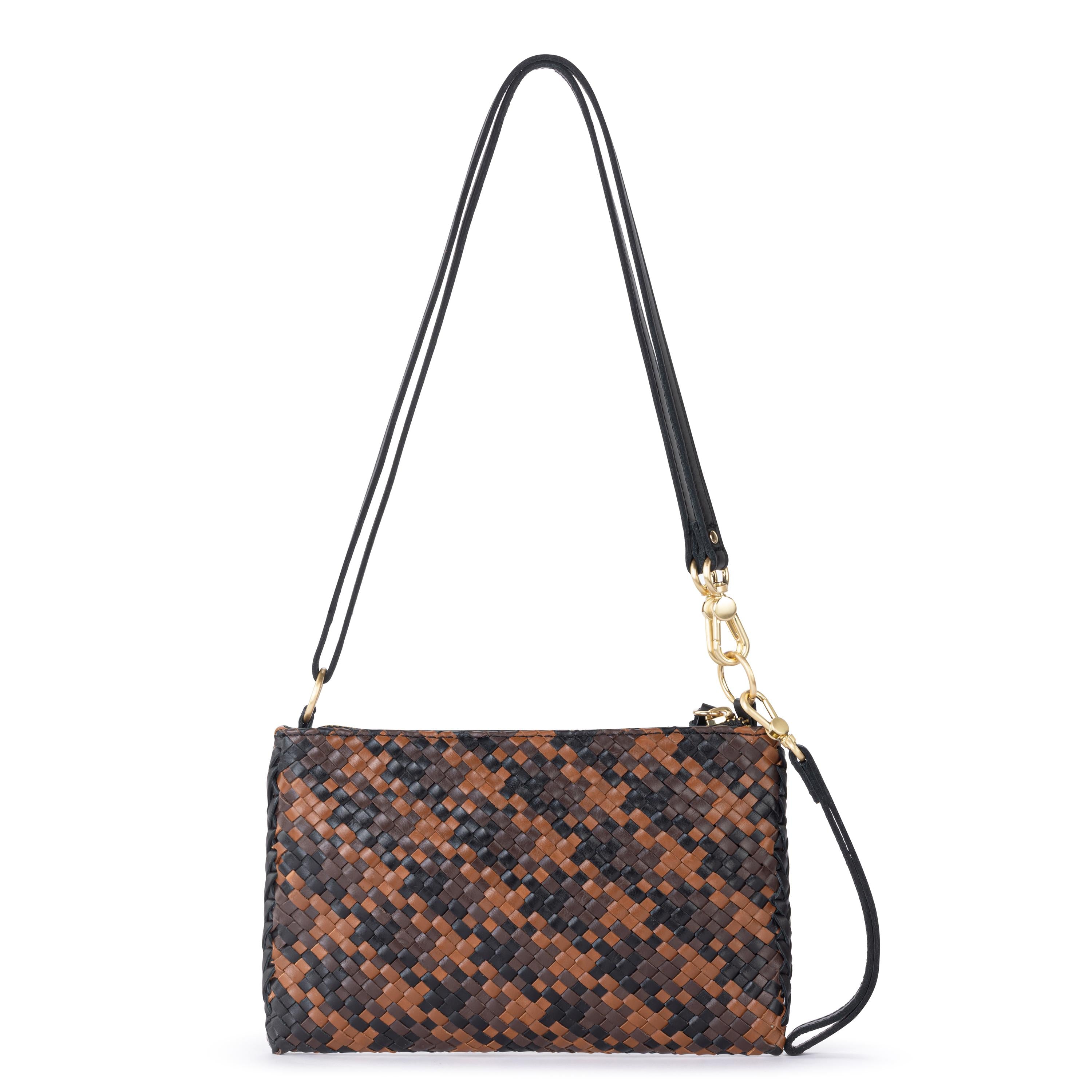 The Sak Vita Convertible Wristlet - Leather - Espresso Woven