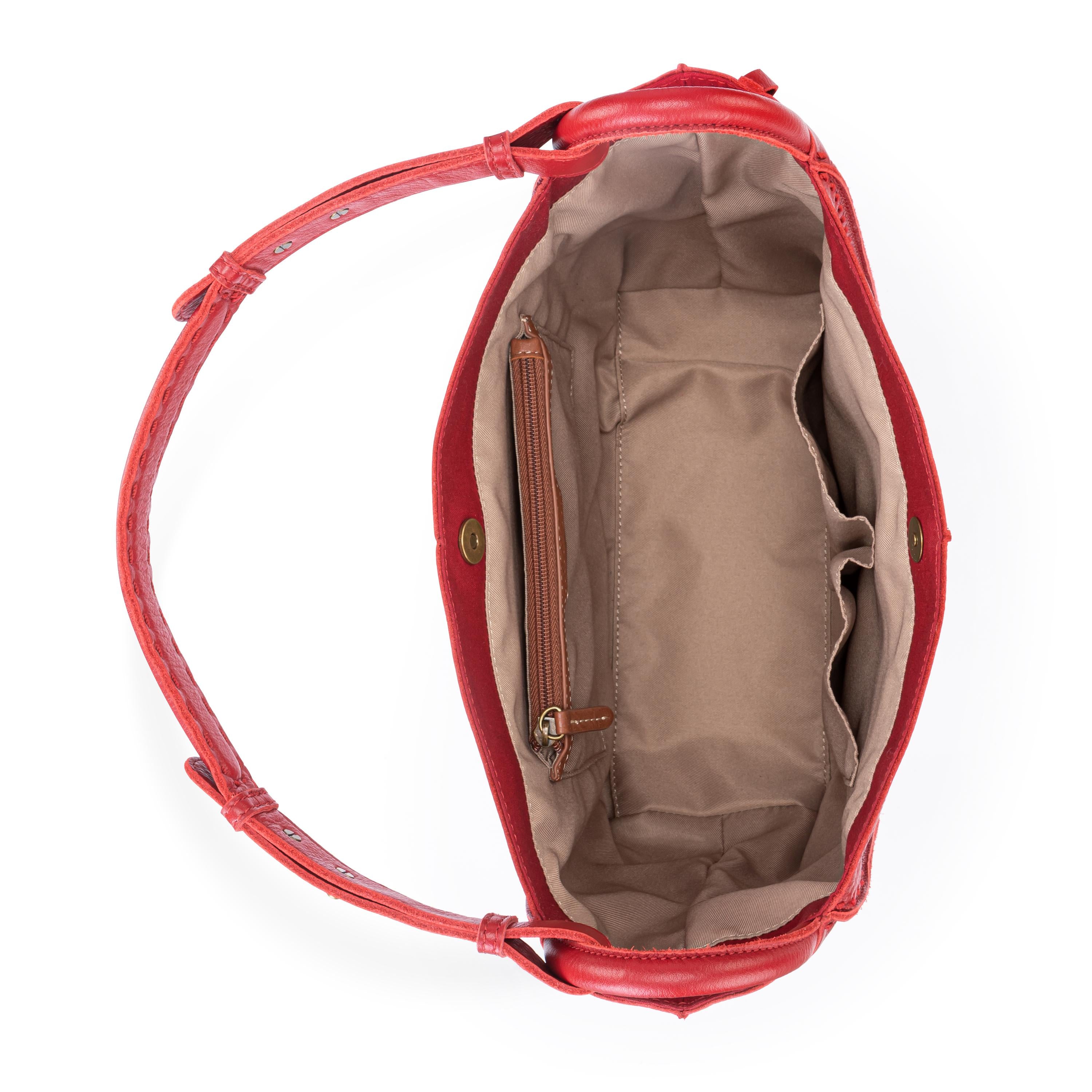 The Sak Los Feliz Medium Tote - Leather - Scarlet