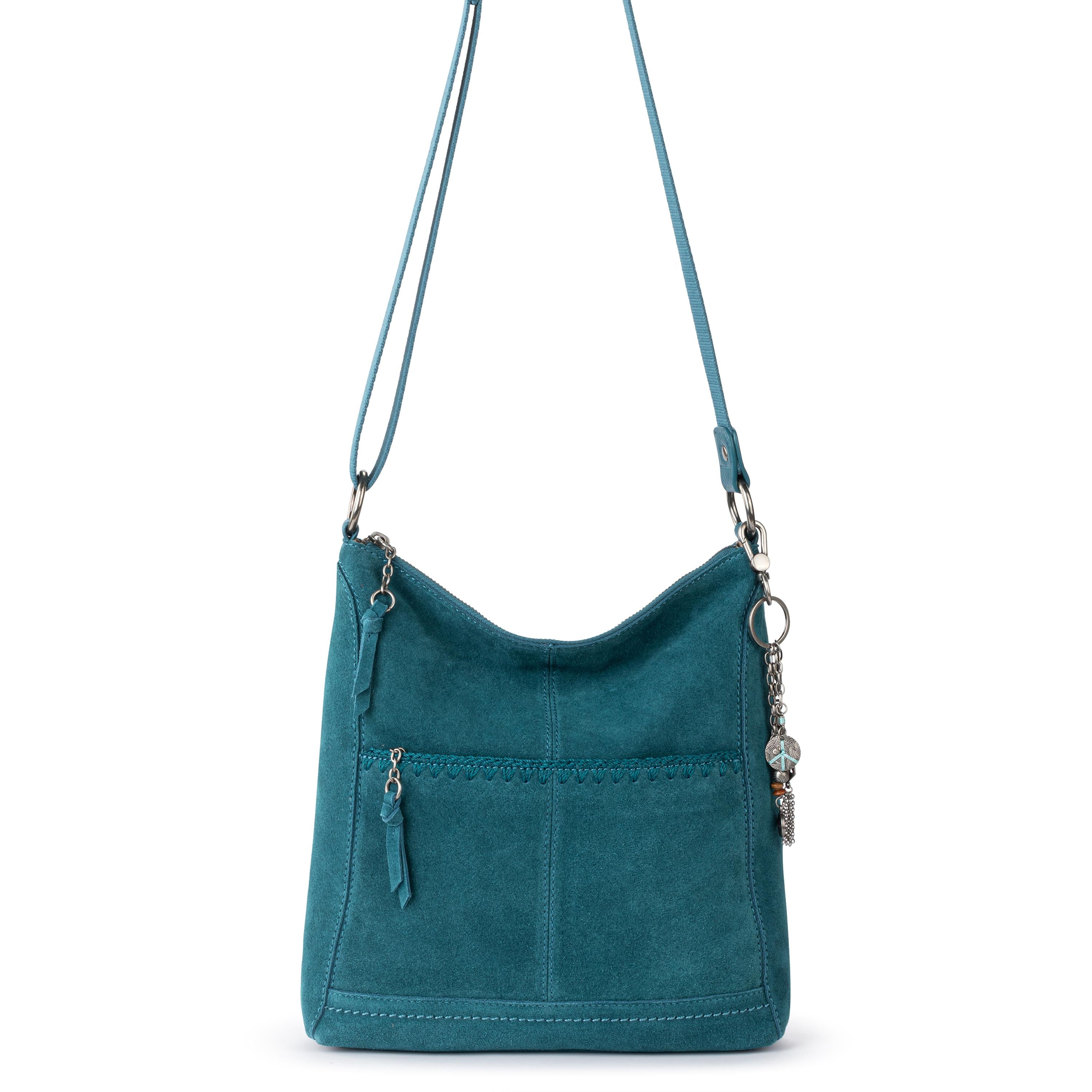 The Sak Lucia Crossbody - Leather - Deep Teal Suede