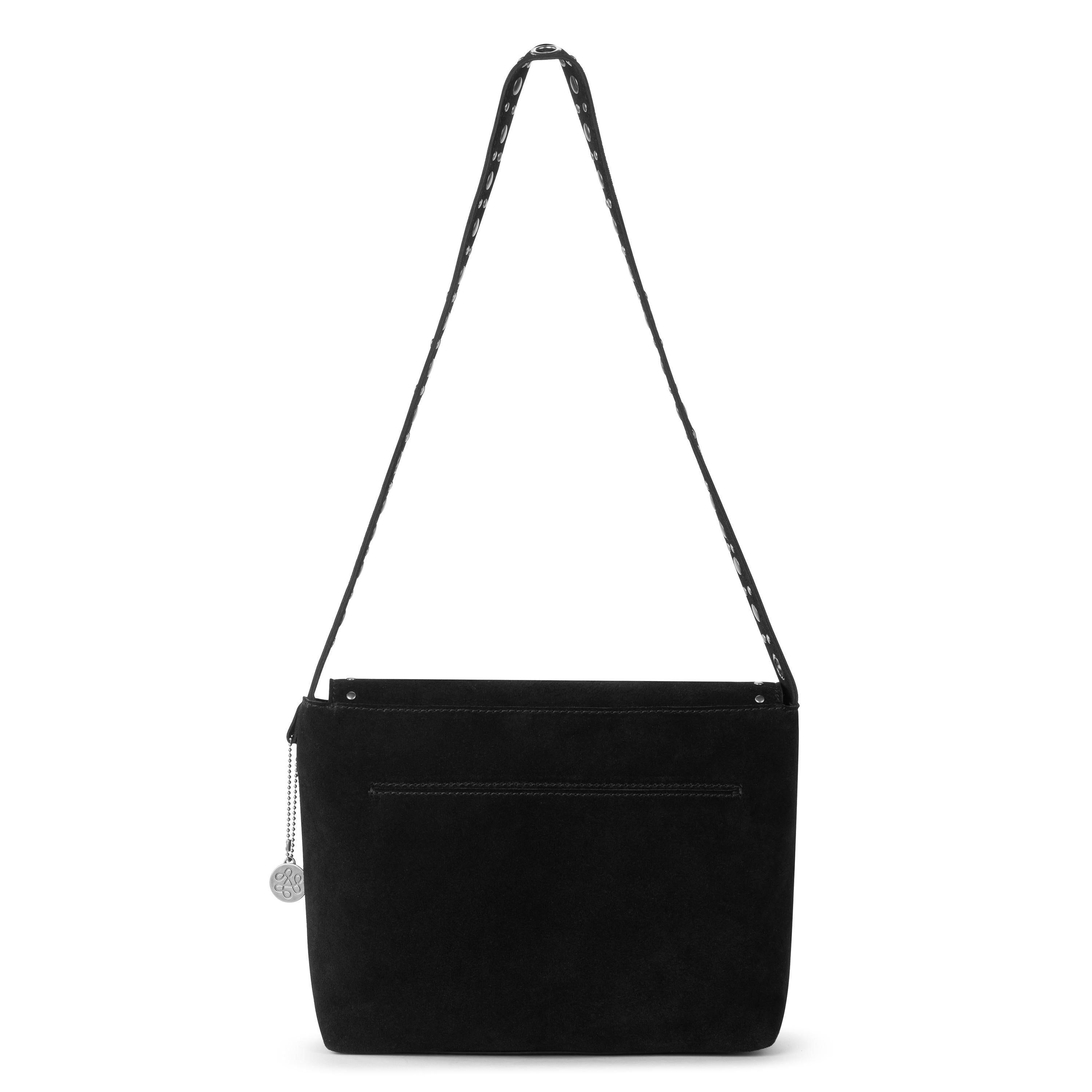 The Sak Marlow Flap Shoulder - Leather - Black Suede Belt