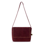 The Sak Marlow Flap Shoulder - Leather - Black Cherry Suede Belt