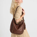 The Sak Sequoia Hobo - Leather - Whiskey Gold Stud