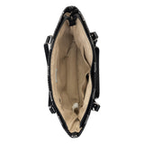 Sakroots Banyan Shoulder Tote - Straw - Black Metallic Woven