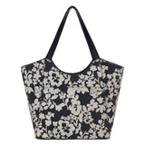 Sakroots Roma Tote - Canvas - Black and White Shadow Floral