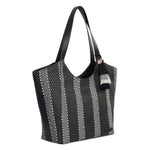 Sakroots Roma Tote - Straw - Black Metallic Woven