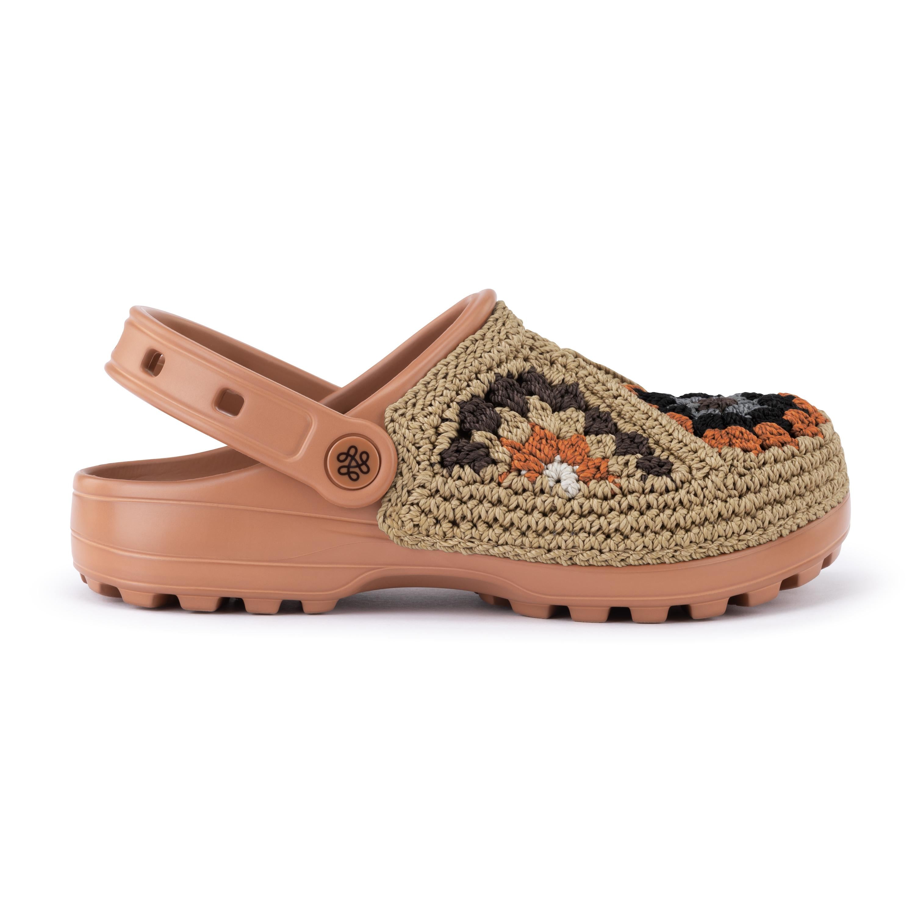 The Sak Bolo Clog - Hand Crochet - Acorn Patch