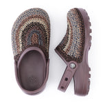 The Sak Bolo Clog - Hand Crochet - Aspen Stripe