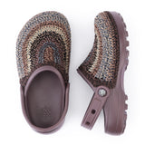 The Sak Bolo Clog - Hand Crochet - Aspen Stripe