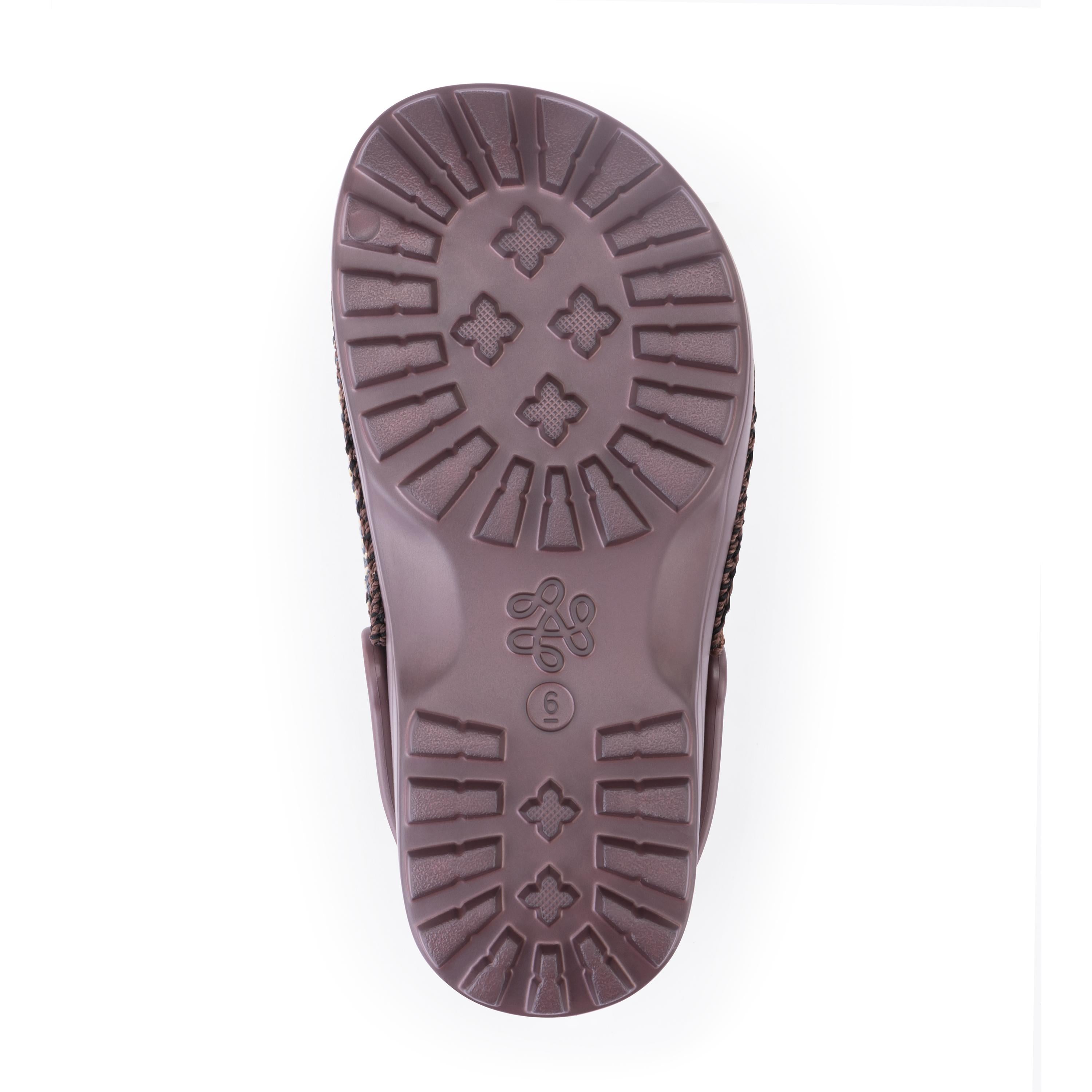 The Sak Bolo Clog - Hand Crochet - Aspen Stripe