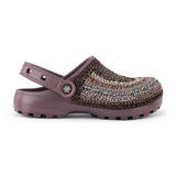 The Sak Bolo Clog - Hand Crochet - Aspen Stripe