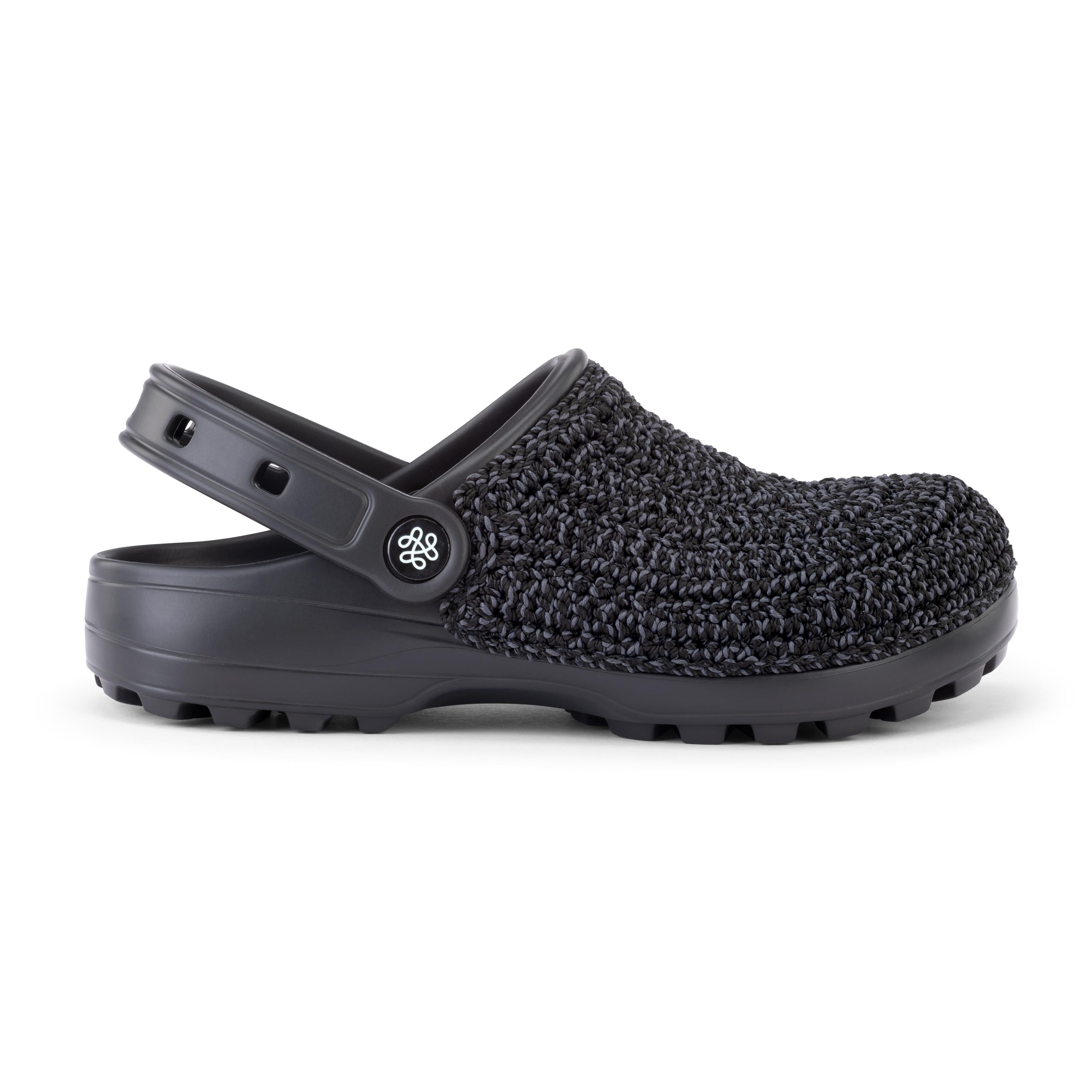 The Sak Bolo Clog - Hand Crochet - Ash Static