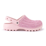 The Sak Bolo Clog - Hand Crochet - Pink Static