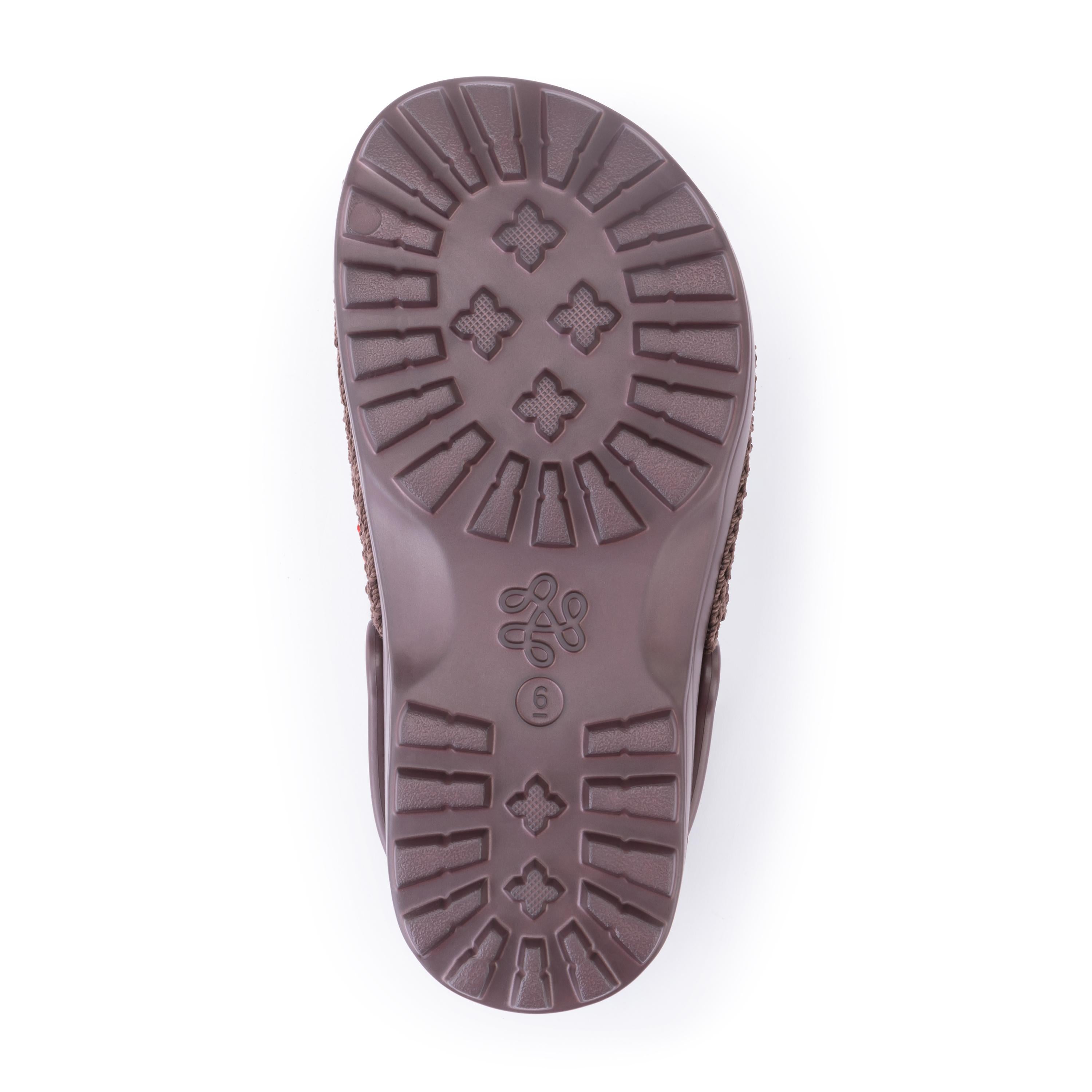 The Sak Bolo Clog - Hand Crochet - Walnut Patch