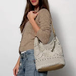The Sak Sequoia Hobo - Hand Crochet - Natural Medallion
