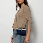 The Sak Iris Smartphone Wallet - Leather - Dusty Blue Block