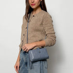 The Sak Iris Smartphone Wallet - Leather - Maritime Wave Embossed