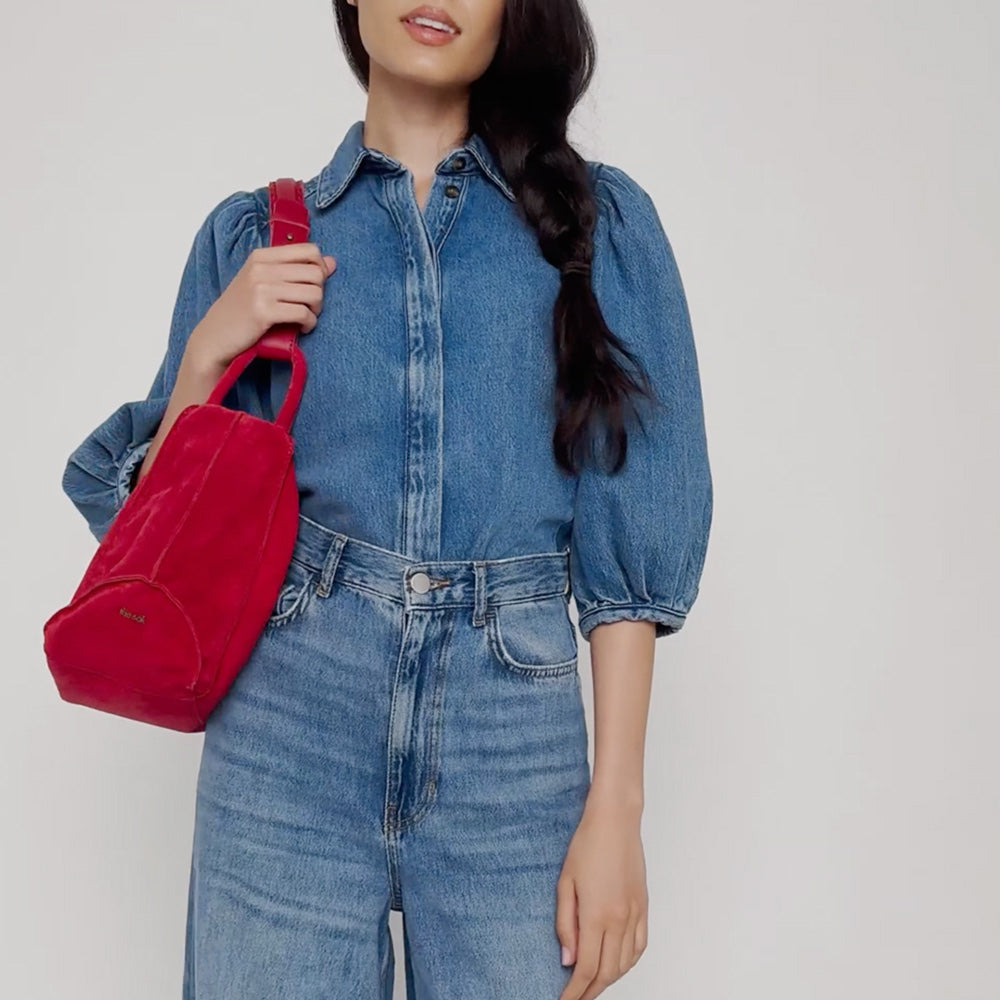 The Sak Los Feliz Hobo - Leather - Scarlet Suede