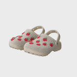 The Sak Bolo Eva Clog - Hand Crochet - Natural Strawberries